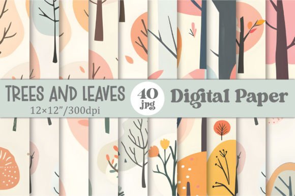 40 Trees and Leaves Patterns for Creative Projects