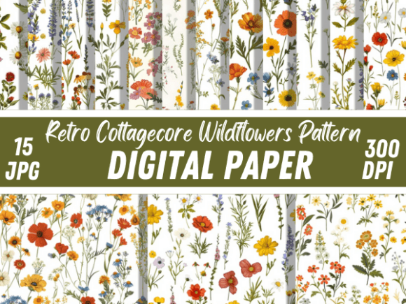 Embracing the Charm of Retro Cottagecore Wildflowers Patterns
