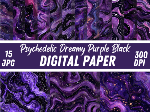 Evaluating Psychedelic Dreamy Purple Paper Patterns for Digital Design Projects