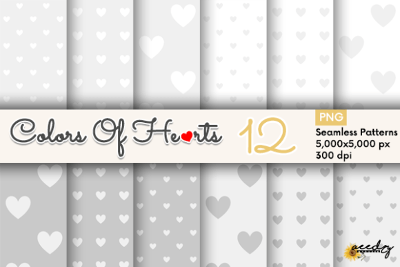 Grey Hearts Patterns Set: A Versatile Digital Paper Pack