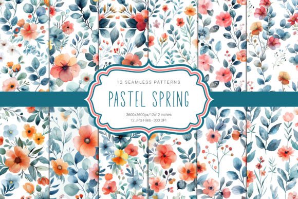 Pastel Spring Seamless Patterns: Elevate Your Creative Projects with Vibrant Design