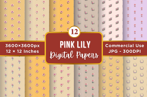 Pink Lily Digital Paper Patterns: A Versatile Tool for Creative Projects