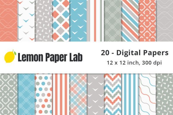 Red and Blue Digital Background Patterns: Elevating Creative Workflows with the Terra Cotta Summer Collection