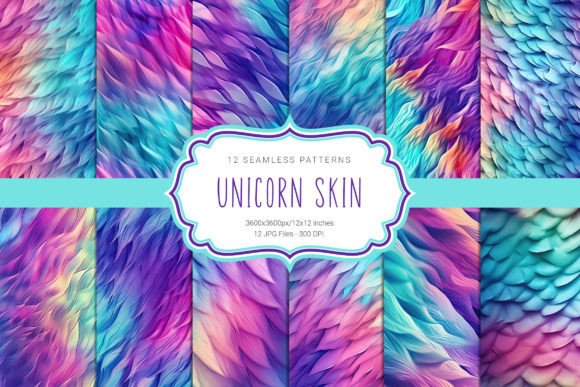 Unicorn Skin Seamless Patterns: Elevate Your Creative Projects with Vibrant Design