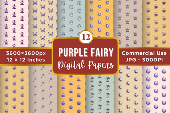Unlocking Creativity with Purple Fairy Digital Paper Patterns