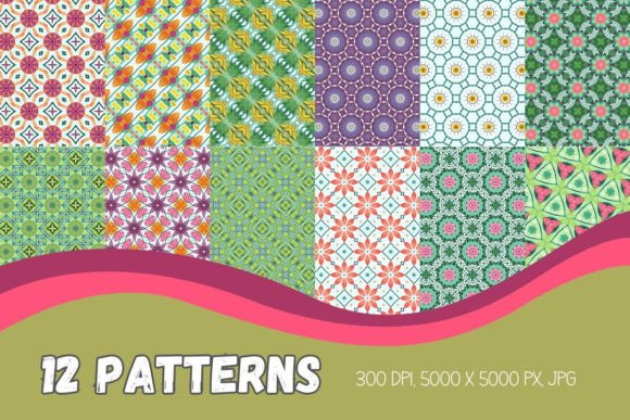 Vibrant POD Patterns, Digital Paper Pack: Elevating Creativity with High-Quality Design Elements