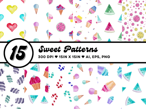 Watercolor Sweet Patterns: A Practical Guide to Hand-Drawn Digital Assets